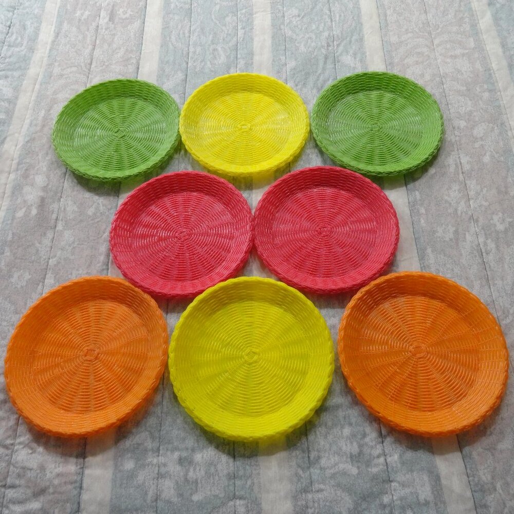 Vintage, 9" paper plate holders, A Patio Product Newark New Jersey, Qty. 8